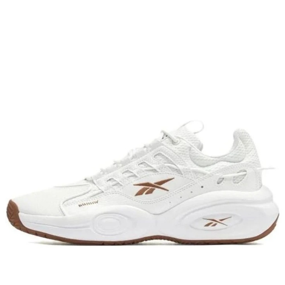 Mens Size 11.5 Reebok Solution Mid White Lace Up Athletic Basketball Shoes NEW